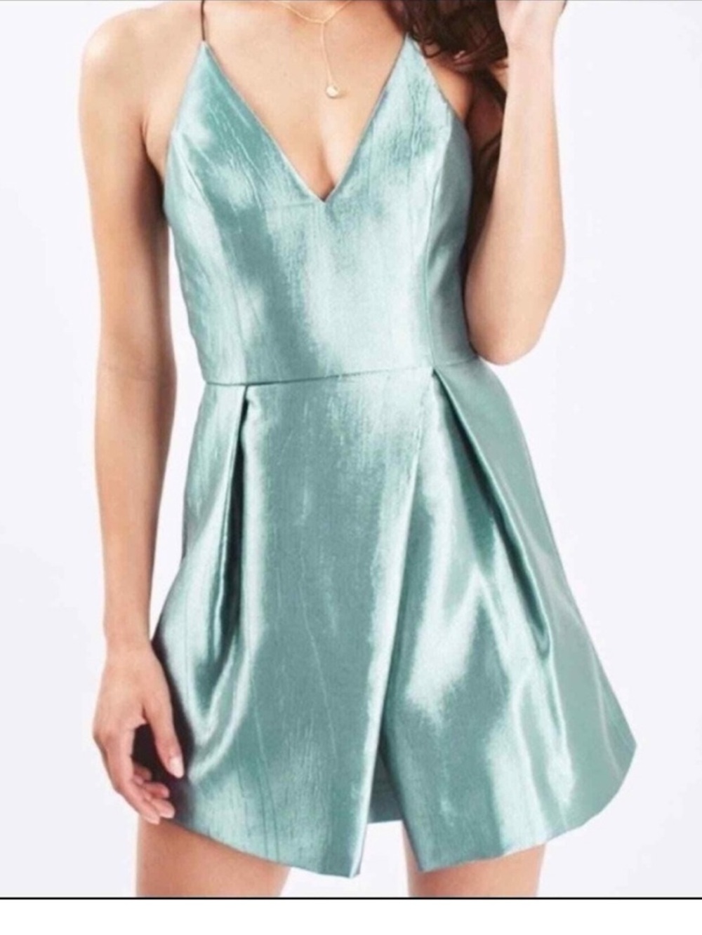 Topshop Crinkle Satin Mini Dress